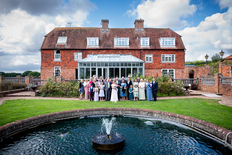 Adrienn, Lee and their guests in the gardens at Millwards Farm Estate.